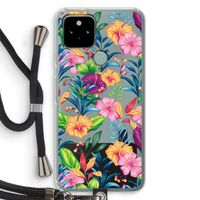 Tropisch 2: Pixel 5 Transparant Hoesje met koord