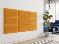 Wandpaneel TOYO 60x30 cm stof geel