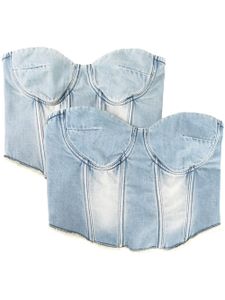 Ground Zero corset en jean - Bleu