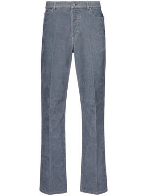 Ferragamo jean droit à patch logo - Gris