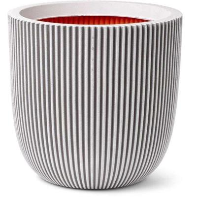 Bolbloempot - CAPI EUROPE - GROOVE NL - 43 x 41 cm - Ivoor