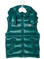 Moncler Enfant gilet à capuche - Bleu - thumbnail