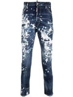 DSQUARED2 jean skinny à effet usé - Bleu