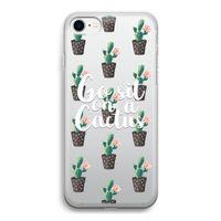 Cactus quote: iPhone SE 2020 Transparant Hoesje