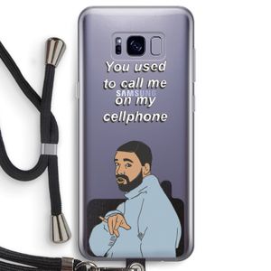 Hotline bling: Samsung Galaxy S8 Transparant Hoesje met koord