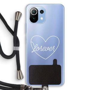 Forever heart pastel: Xiaomi Mi 11 Lite Transparant Hoesje met koord