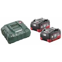 Metabo Basic-Set 2 x LiHD 5.5 Ah 685122000 Accu en acculader voor gereedschap 18 V 5.5 Ah LiHD - thumbnail