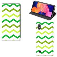 Samsung Galaxy A10 | Hoesje met Magneet | Zigzag Groen