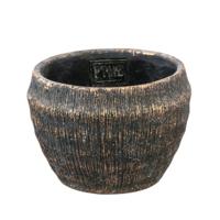 PTMD bloempot sary s zwart/goudkleurig 12 cm | 12 stuks