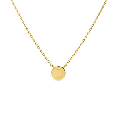 Minimalistische initiaal ketting rondje - 14K GOUD - Goud
