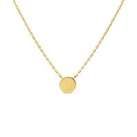 Minimalistische initiaal ketting rondje - 14K GOUD - Goud