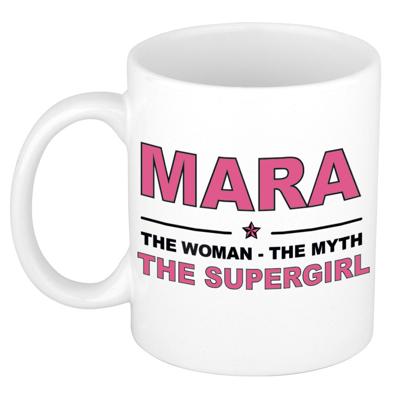 Mara cadeau mok - Woman Myth Supergirl - naam koffiemok - 300 ml - collega - moederdag