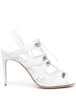 Manolo Blahnik sandales Problax 106 mm à lacets - Blanc