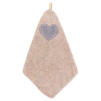 Keuken cute Love hart patroon zachte handdoekje schoonmaken schotel microfiber wipe tabel doek (kaki)