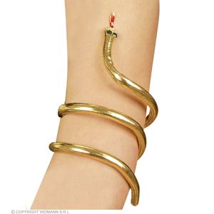 Verkleed armband slang Cleopatra - goud - Egypte thema party - Carnaval accessoires