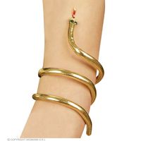 Verkleed armband slang Cleopatra - goud - Egypte thema party - Carnaval accessoires