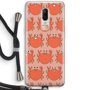 Krab: OnePlus 6 Transparant Hoesje met koord