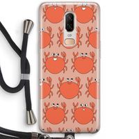 Krab: OnePlus 6 Transparant Hoesje met koord