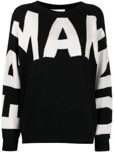 Ermanno Scervino pull à logo intarsia - Noir