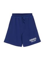 DSQUARED2 KIDS short de sport à logo imprimé - Bleu