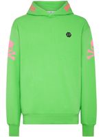 Philipp Plein logo-embroidered hoodie - Vert - thumbnail