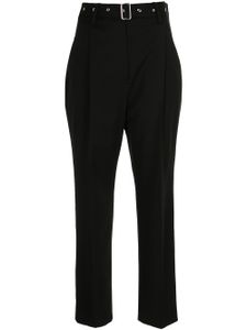 Proenza Schouler pantalon de tailleur court à taille ceinturée - Noir