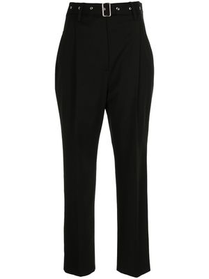 Proenza Schouler pantalon de tailleur court à taille ceinturée - Noir