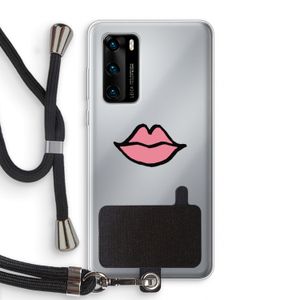 Kusje: Huawei P40 Transparant Hoesje met koord