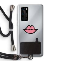 Kusje: Huawei P40 Transparant Hoesje met koord
