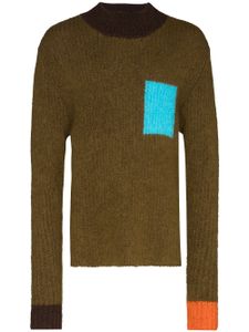 Jacquemus pull colour block nervuré - Marron