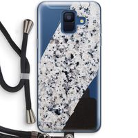 Gespikkelde marmer: Samsung Galaxy A6 (2018) Transparant Hoesje met koord
