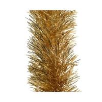 Decoris kerstslinger - 2x - goud - 270 x 10 cm - lametta - folie - guirlande - kerstversiering