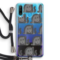 Cats: Huawei P30 Lite Transparant Hoesje met koord