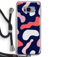 Memphis Shapes Pink: Samsung Galaxy S8 Plus Transparant Hoesje met koord