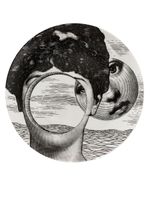 Fornasetti "Tema e variazioni" Assiette Plat - Noir - thumbnail