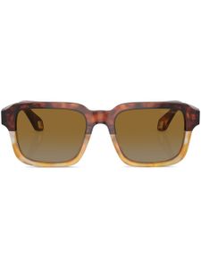 Giorgio Armani lunettes de soleil à monture rectangulaire - Marron