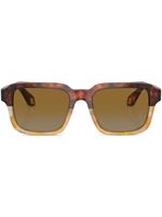 Giorgio Armani lunettes de soleil à monture rectangulaire - Marron