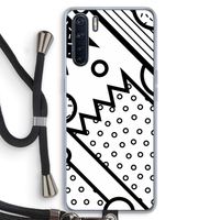 Pop Art #4: Oppo A91 Transparant Hoesje met koord