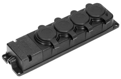 Orno SWD Tafelcontactdoos PROF zwart IP44 4V met klep - 6871956