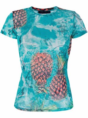 Philipp Plein t-shirt à imprimé graphique - Bleu