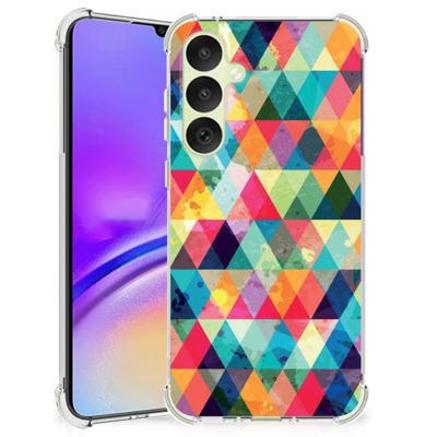 Samsung Galaxy A35 Doorzichtige Silicone Hoesje Geruit Samsung Galaxy A35 Doorzichtige Silicone Hoesje Geruit