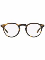 Oliver Peoples lunettes de vue Gregory Peck à effet écaille de tortue - Noir