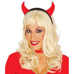 Diadeem met duivelsoortjes voor dames - Duivelhoorntjes - Halloween/horror verkleed accessoires