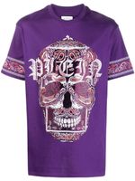 Philipp Plein t-shirt à imprimé tête de mort - Violet - thumbnail