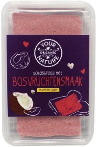 Your Organic Nat Kokosbrood bosvruchtensmaak bio (225 gr)