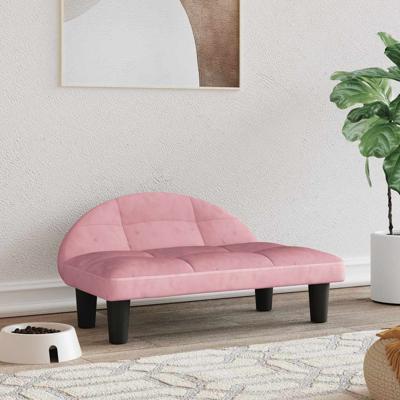 VidaXL Hondenmand 70x52x30 cm fluweel roze