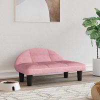 VidaXL Hondenmand 70x52x30 cm fluweel roze