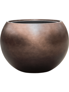 Baq Metallic Silver leaf Globe matt coffee (met inzetbak), 60x43cm
