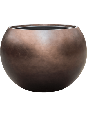 Baq Metallic Silver leaf Globe matt coffee (met inzetbak), 60x43cm