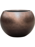 Baq Metallic Silver leaf Globe matt coffee (met inzetbak), 60x43cm